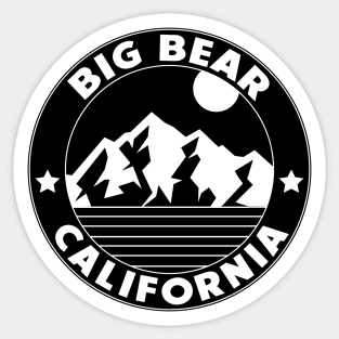 Skiing Big Bear California Hike Ski Snowboard Mountain Bike CA Sticker